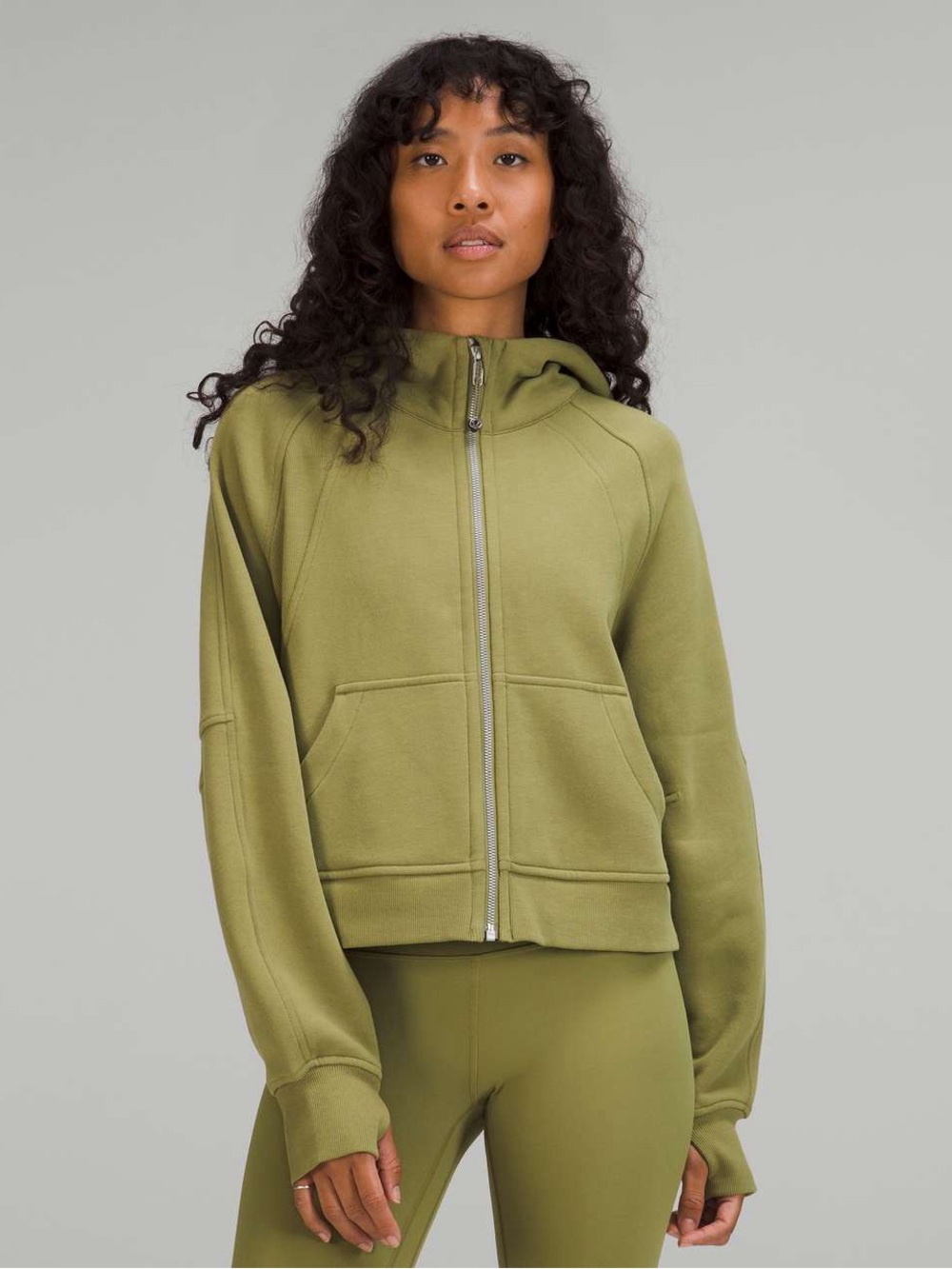 Lululemon Scuba Oversized Full-Zip in Bronze Green